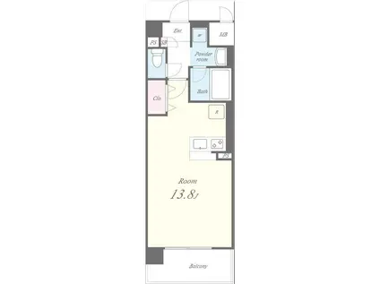 ルミナスビラ石橋(ワンルーム/5階)の間取り写真