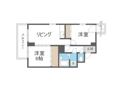 ライブリィハウス(2DK/3階)の間取り写真