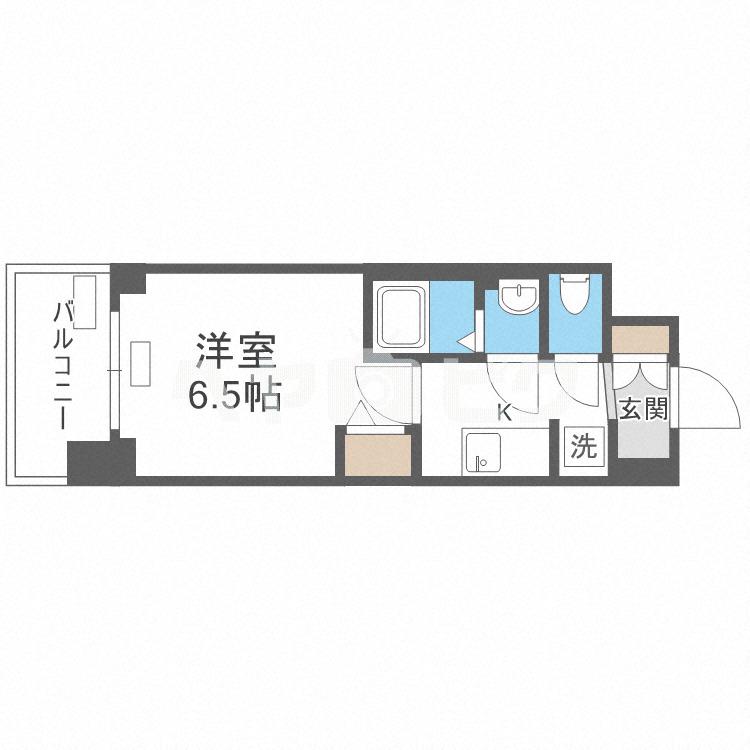 プレサンス新大阪イオリア(1K/10階)の間取り写真