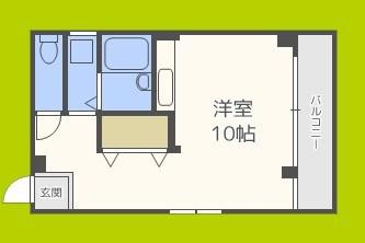 パークシティ長居(ワンルーム/4階)の間取り写真