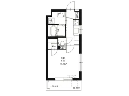 志幸81リリアン(1K/3階)の間取り写真