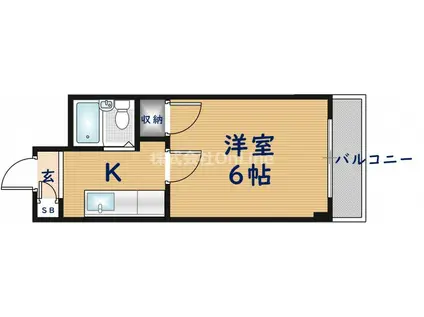 オーエムマンション(1K/1階)の間取り写真