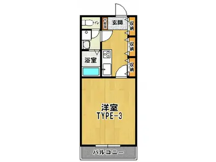 コズミック スペース(1K/1階)の間取り写真