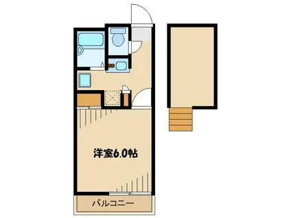 レオパレスシェル都II(1K/2階)の間取り写真