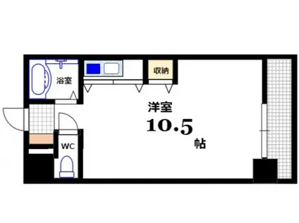 コマツエステート7(ワンルーム/7階)の間取り写真