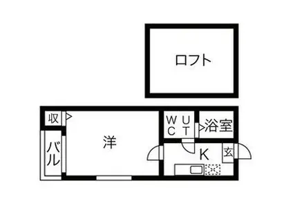 カーサルチア志賀本通(1K/2階)の間取り写真