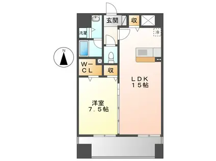 ワイズYS(1LDK/3階)の間取り写真