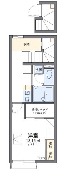 レオパレスあわの(1K/2階)の間取り写真