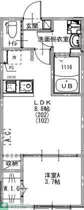 KEIAI RESIDENCE 大和田III(1LDK/2階)の間取り写真