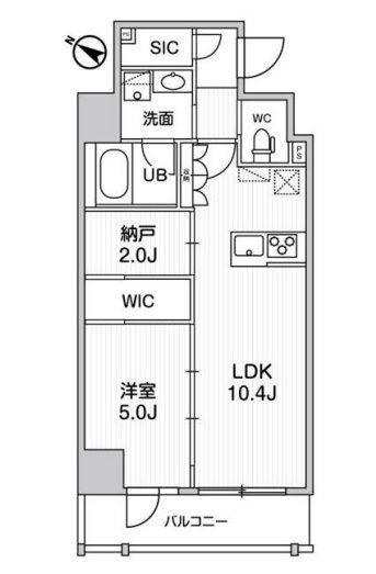 ステージグランデ日本橋人形町(1LDK/3階)の間取り写真