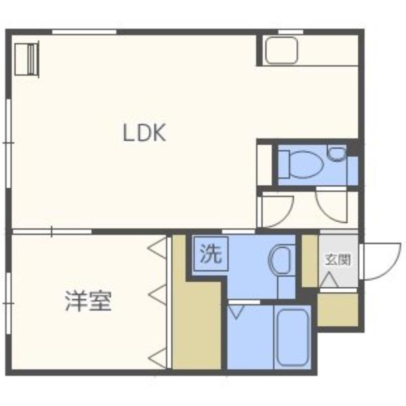 プレステージ知事公館(1LDK/3階)の間取り写真
