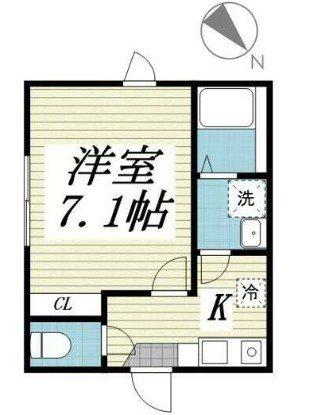 LE GRAND MAITA(1K/1階)の間取り写真