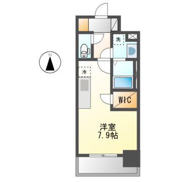 デュオフラッツ鶴舞(ワンルーム/11階)の間取り写真