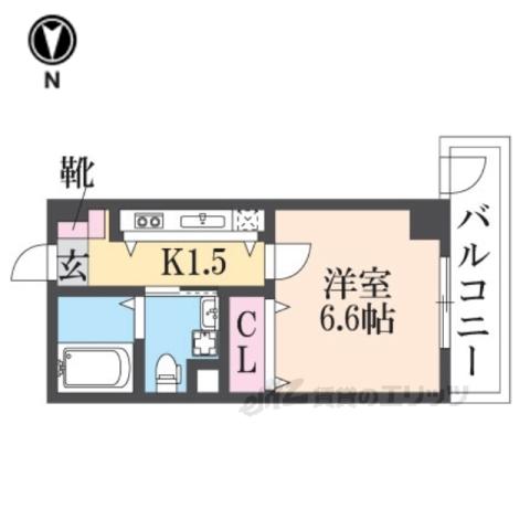 CELEB 布施東(1K/8階)の間取り写真