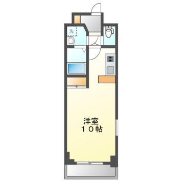 プレディアスタイル白川公園(ワンルーム/12階)の間取り写真