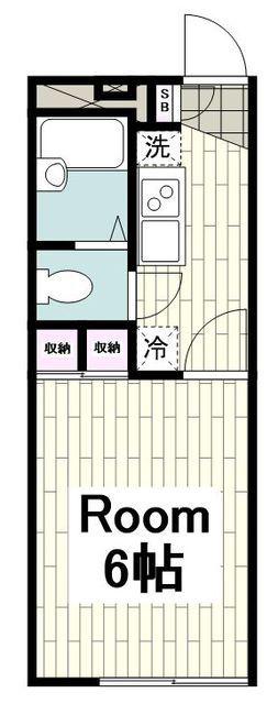 レオパレスJUN(1K/2階)の間取り写真