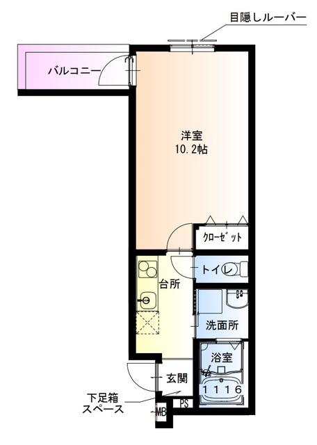 フジパレス堺鳳駅北ウエスト(1K/3階)の間取り写真