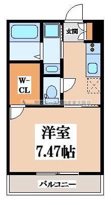K S RESIDENCE瓢箪山(1K/3階)の間取り写真