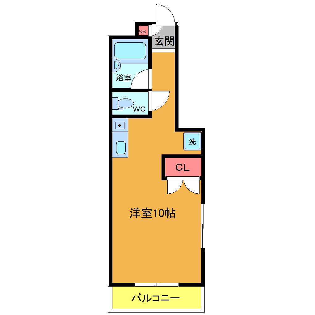 アフェット津田沼(ワンルーム/3階)の間取り写真
