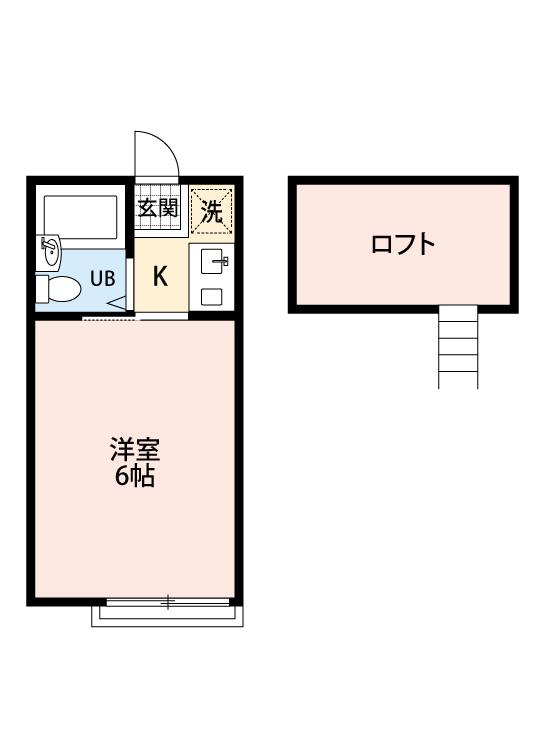 アイザック(1K/1階)の間取り写真