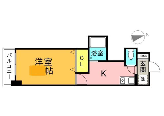 横田第2ビル(1K/2階)の間取り写真