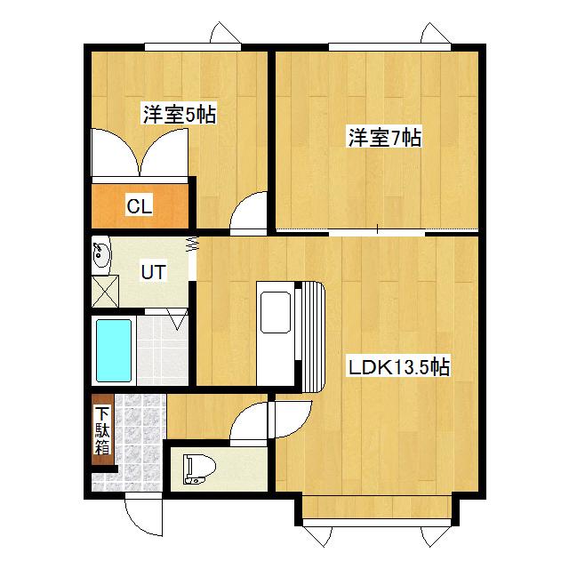 コーポTAR5(2LDK/1階)の間取り写真