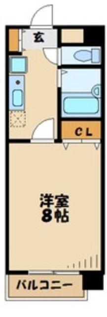ルミエール川和(1K/3階)の間取り写真