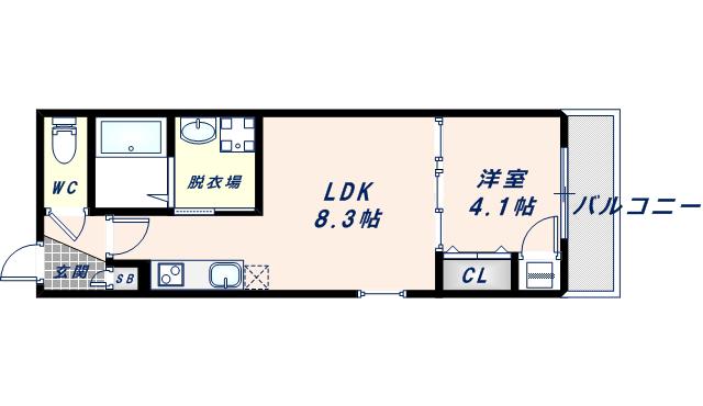 FASECIA AMENITE(1LDK/2階)の間取り写真