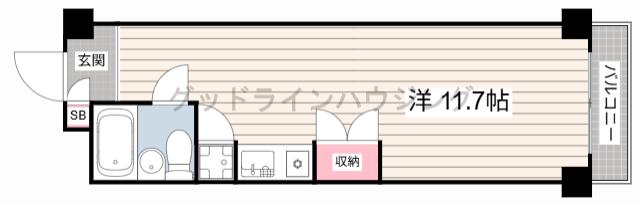 ルークレジデンス加東(ワンルーム/2階)の間取り写真