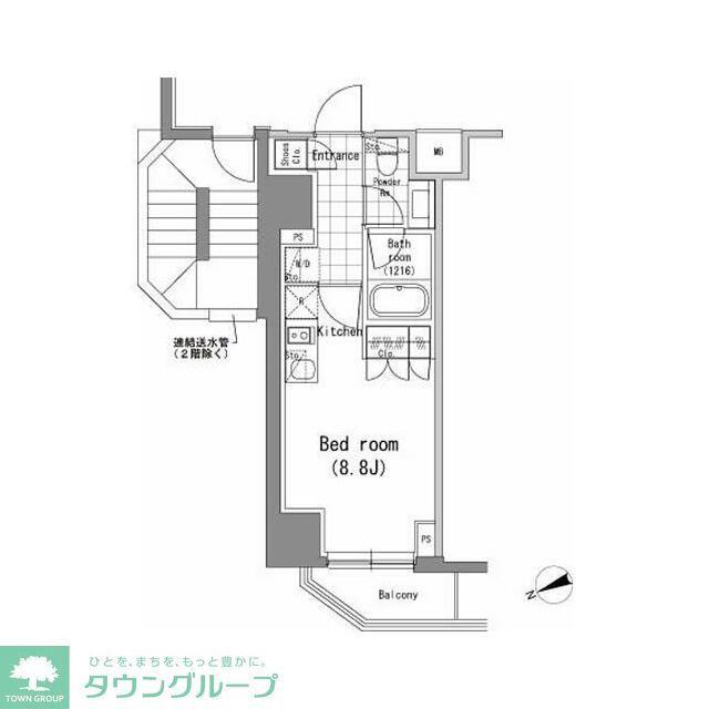 パークハビオ新橋(ワンルーム/10階)の間取り写真