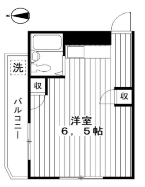 パワーハウス東京(ワンルーム/1階)の間取り写真