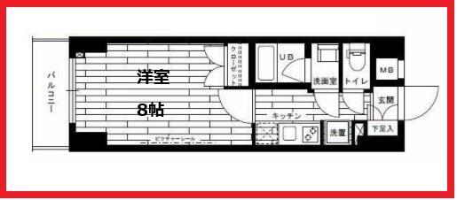 ステージファースト東十条(1K/6階)の間取り写真