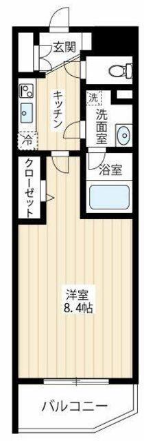 ARCOBALENO KAWASAKIHIRAMA(1K/4階)の間取り写真