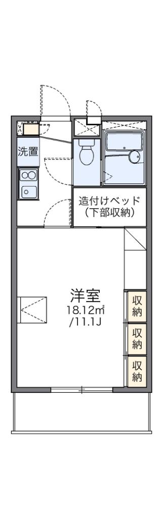 レオパレス湘南A(1K/2階)の間取り写真