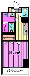 LIBR GRANT 大宮(1K/3階)の間取り写真