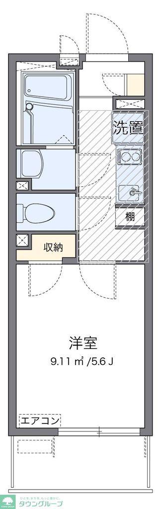 レオネクストYAM(1K/3階)の間取り写真