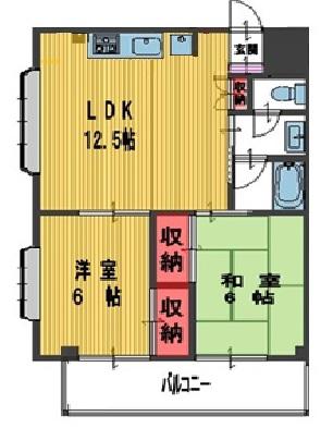 エソール戸田21(2LDK/3階)の間取り写真
