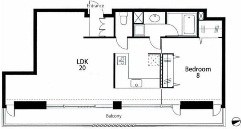 VILLA RONDOヴィラロンド(1LDK/3階)の間取り写真