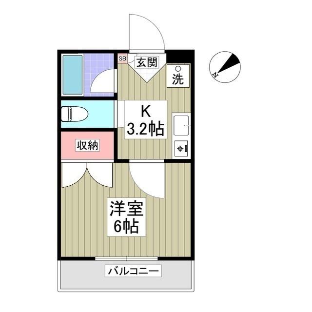 メゾンドールII番館(1K/1階)の間取り写真