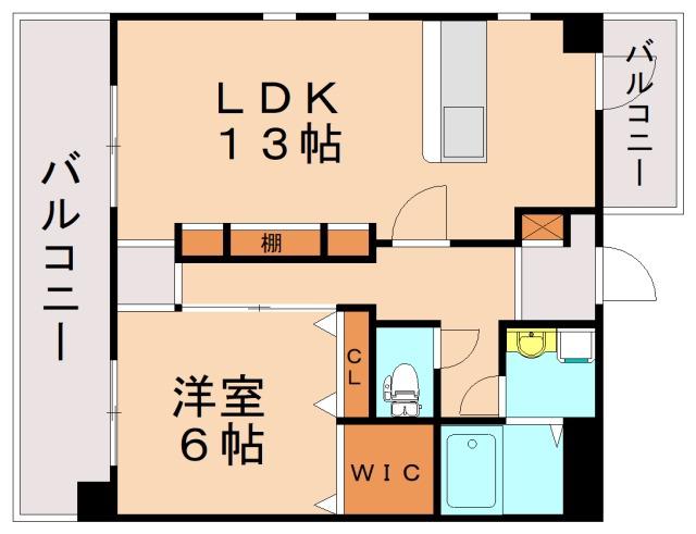 PROSPERITE(1LDK/2階)の間取り写真
