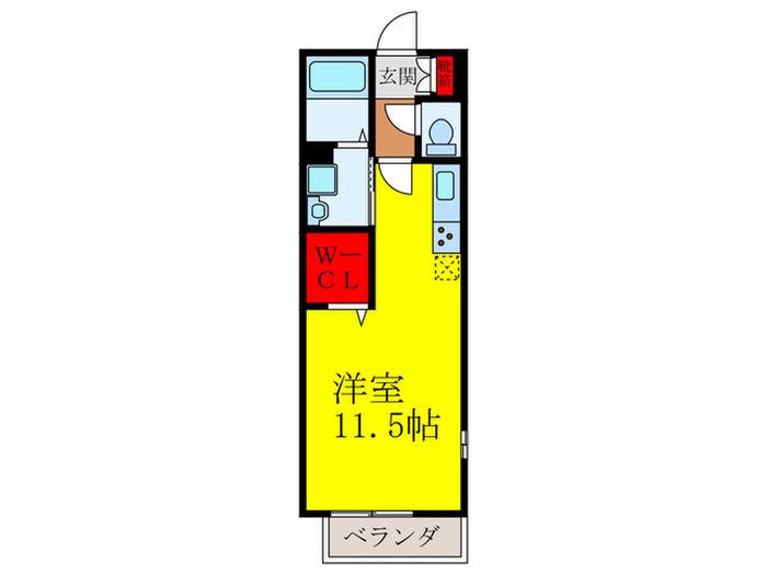 メゾンコンフォート(ワンルーム/2階)の間取り写真