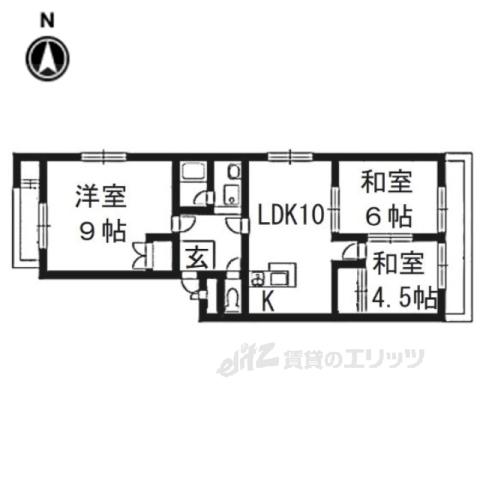フォルム桂(3LDK/2階)の間取り写真