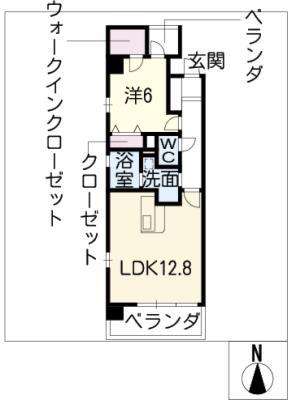ARSANEXT(1LDK/10階)の間取り写真