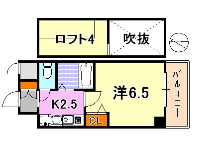 エステムコート神戸県庁前IIIフィエルテ(1K/5階)の間取り写真