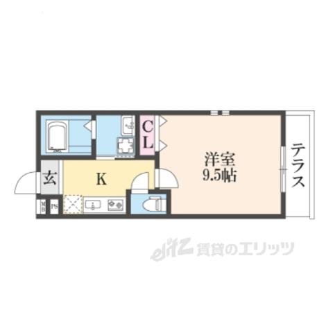 フジパレス忍ケ丘1番館(1K/1階)の間取り写真