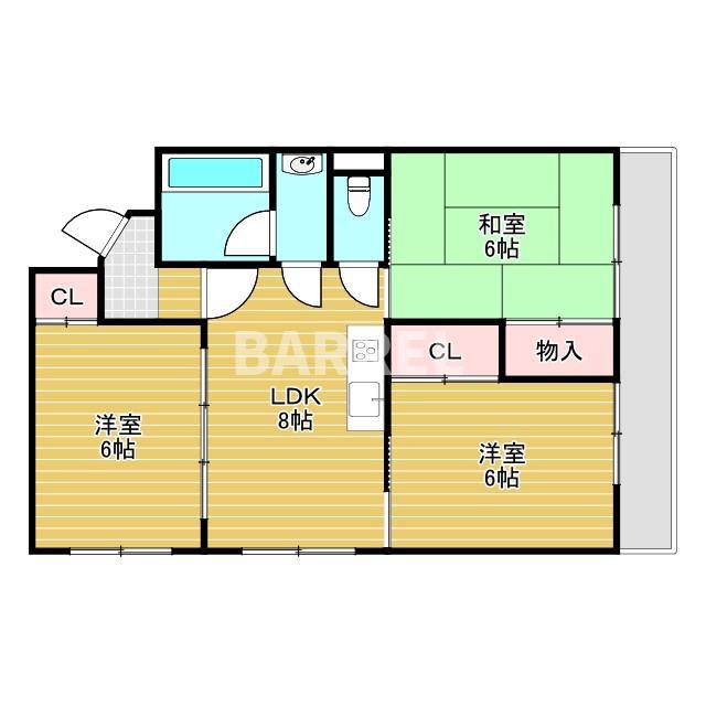 エル三津屋(4LDK/2階)の間取り写真