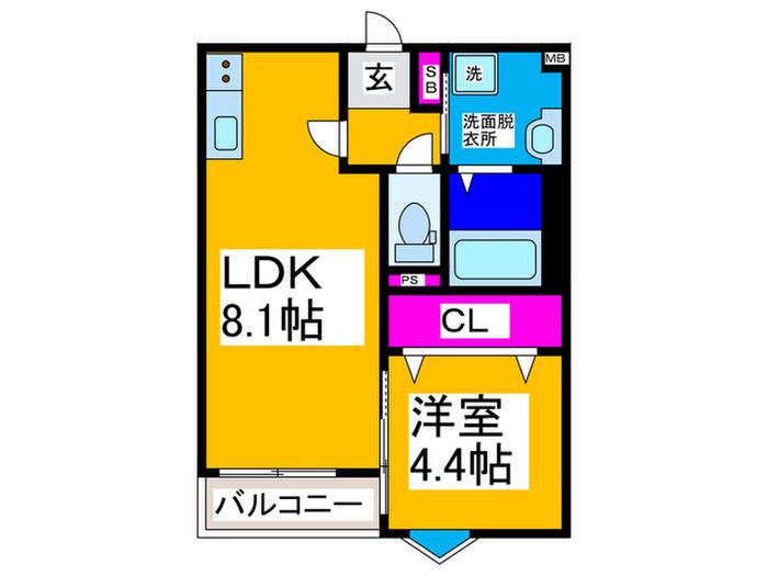 REGIES京都梅小路(1LDK/3階)の間取り写真
