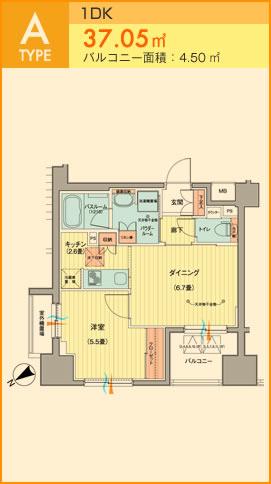日神パレステージ大森町(1DK/9階)の間取り写真