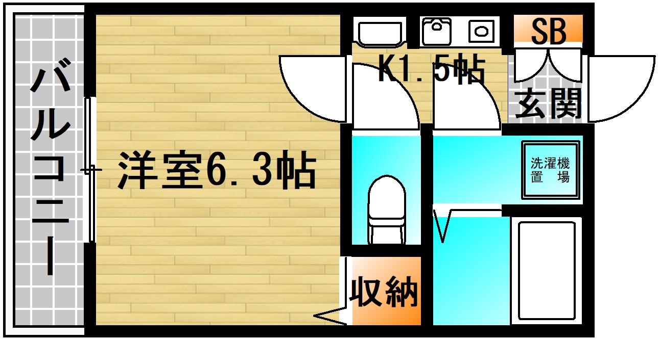 SS・ルーチェ(1K/2階)の間取り写真