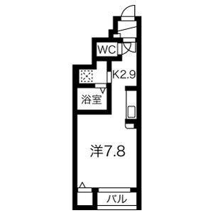 SOLEIL VILLA末広(1K/1階)の間取り写真